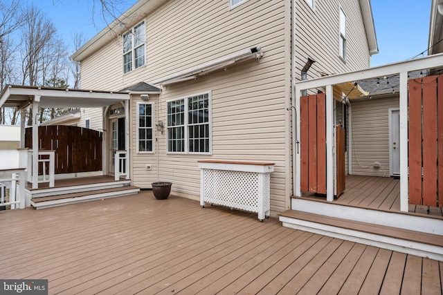 view of wooden deck