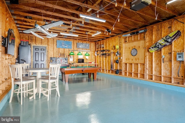 game room with pool table