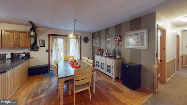 dining room with hardwood / wood-style floors