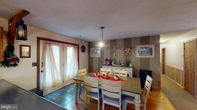 dining area featuring hardwood / wood-style flooring