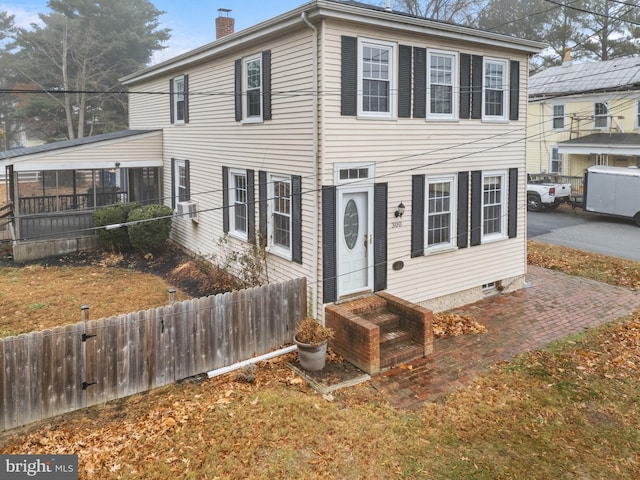 view of colonial inspired home