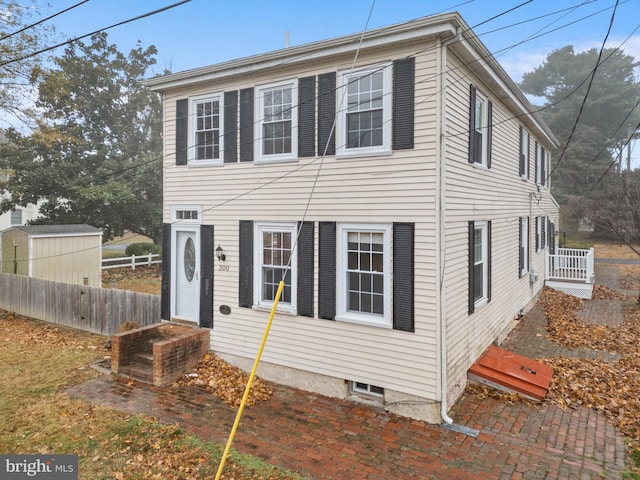 view of colonial home