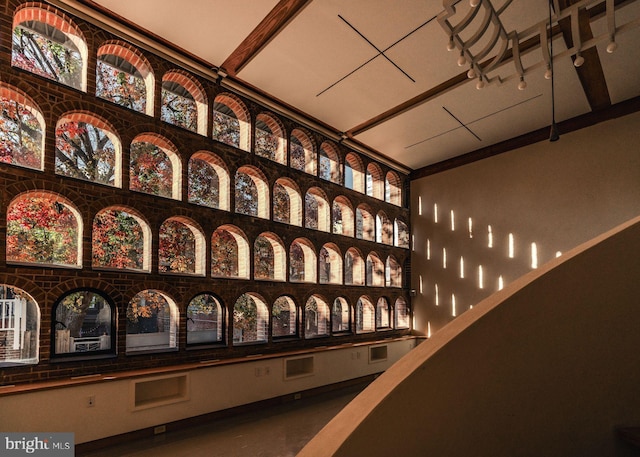 view of wine cellar