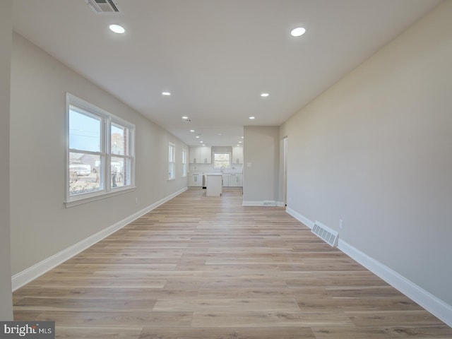 interior space with light wood-type flooring