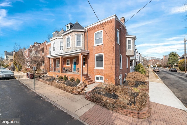 multi unit property with covered porch