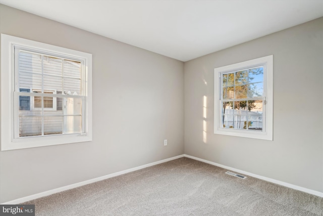 view of carpeted empty room