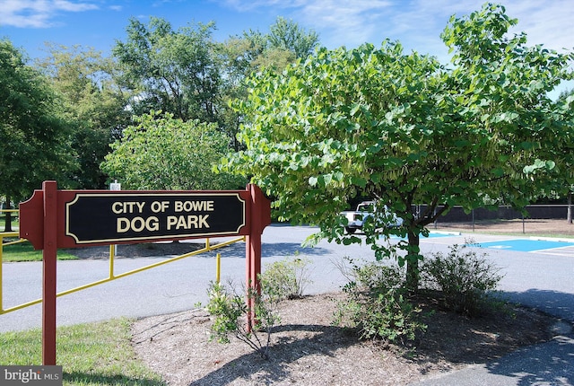 view of community sign