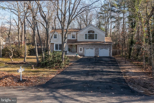 view of front of house featuring a garage