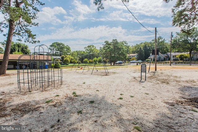 view of community with a playground