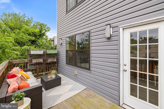 deck with outdoor lounge area