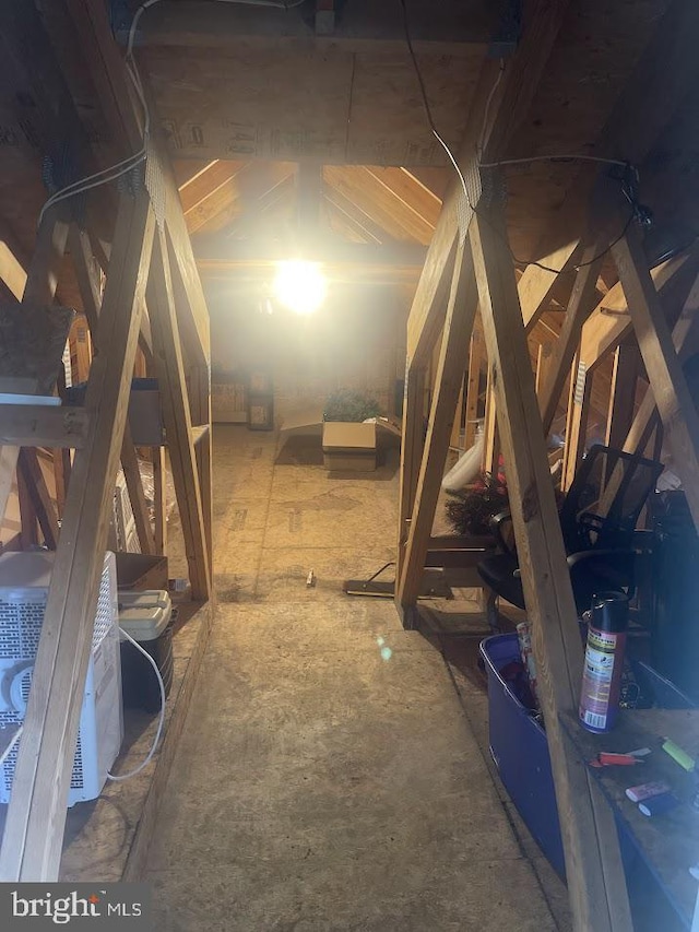 view of attic