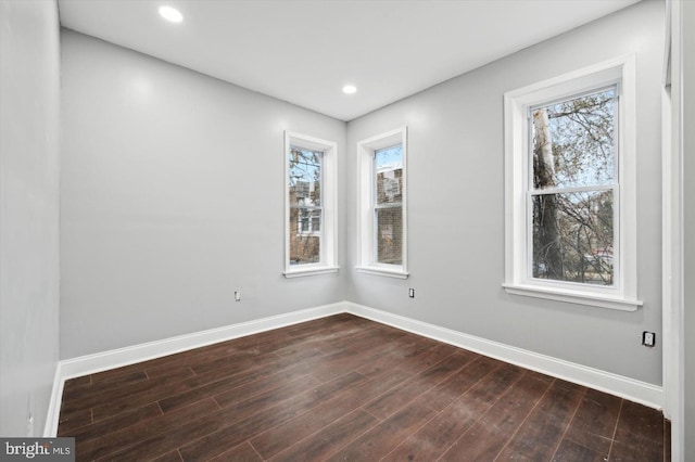 2808 Germantown Ave, Philadelphia, PA 19133 - unfurnished room with dark wood finished floors and recessed lighting