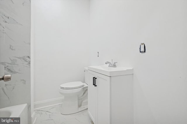 2808 Germantown Ave, Philadelphia, PA 19133 - bathroom with marble look tiles, vanity, a tub to relax in, and a shower