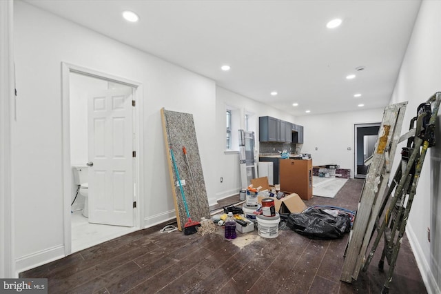 2808 Germantown Ave, Philadelphia, PA 19133 - living area featuring wood finished floors and recessed lighting