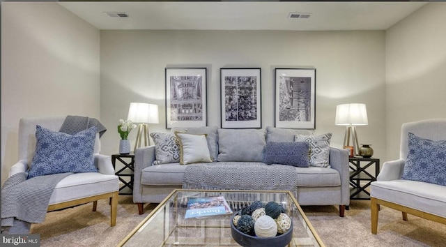 view of carpeted living room