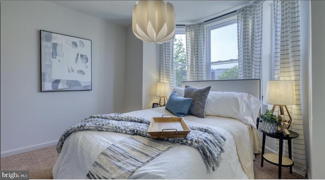 view of carpeted bedroom