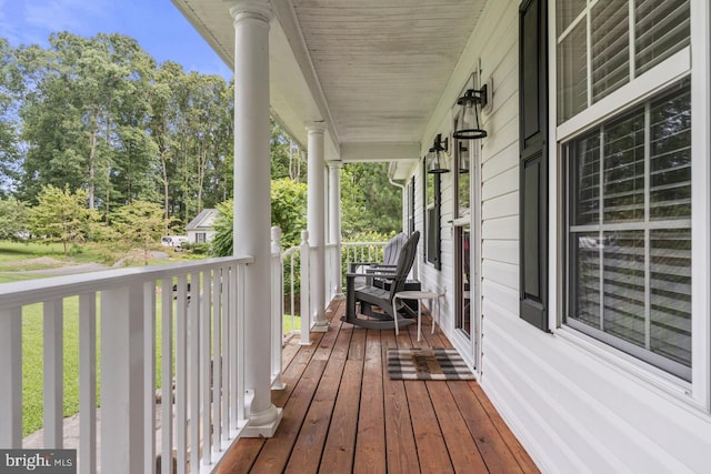 view of wooden deck