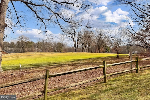 view of home's community with a lawn