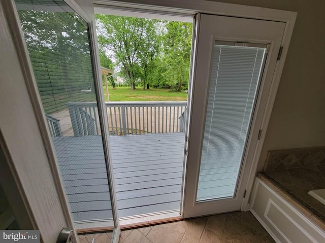 doorway to outside with plenty of natural light