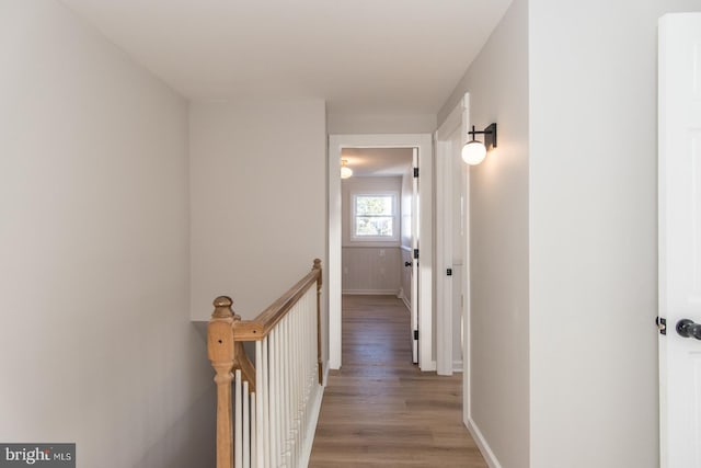 corridor featuring hardwood / wood-style flooring