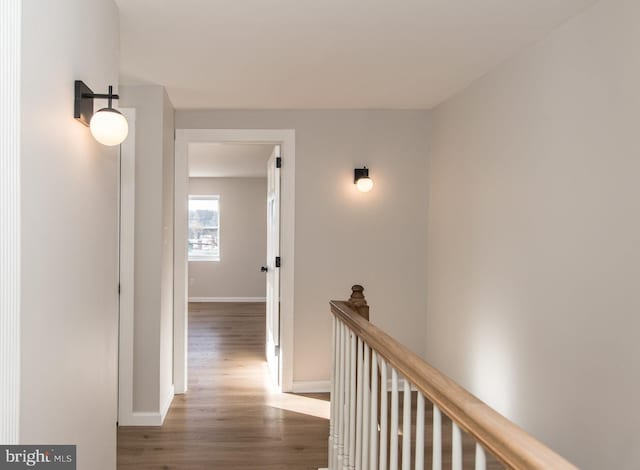 hall featuring hardwood / wood-style flooring