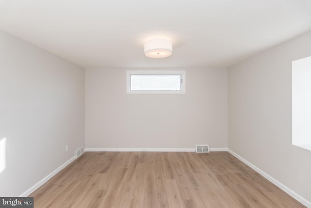 empty room featuring light hardwood / wood-style flooring