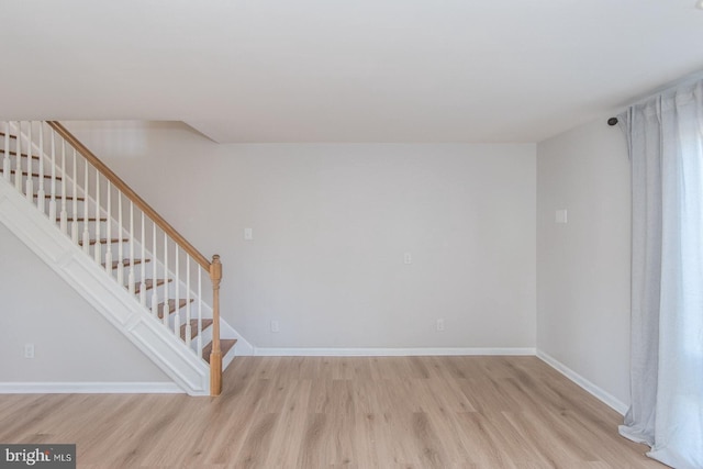 interior space with light hardwood / wood-style floors