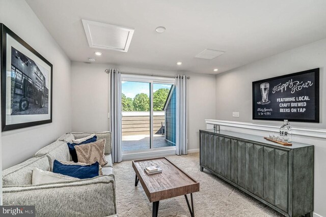 view of carpeted living room