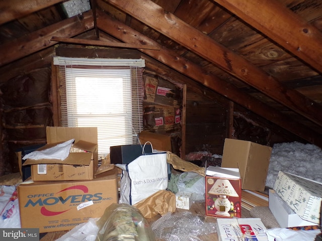 view of attic