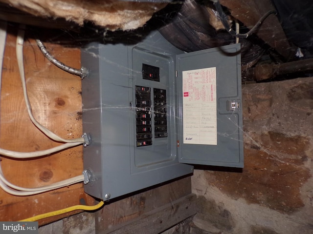 utility room featuring electric panel