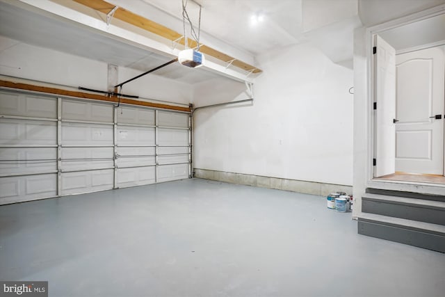 garage featuring a garage door opener