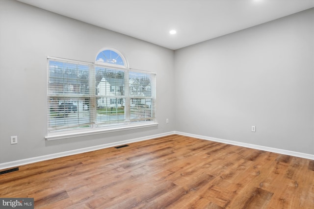 empty room with wood-type flooring and plenty of natural light