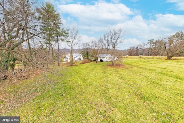 view of yard featuring a rural view