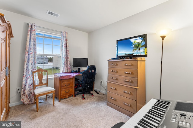 view of carpeted office