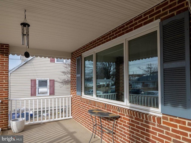 balcony with covered porch