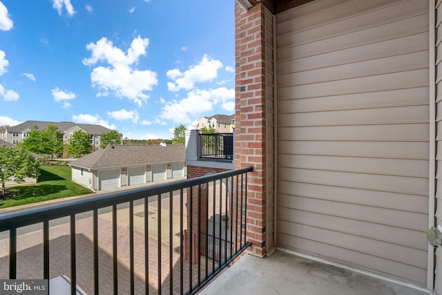 balcony with a residential view
