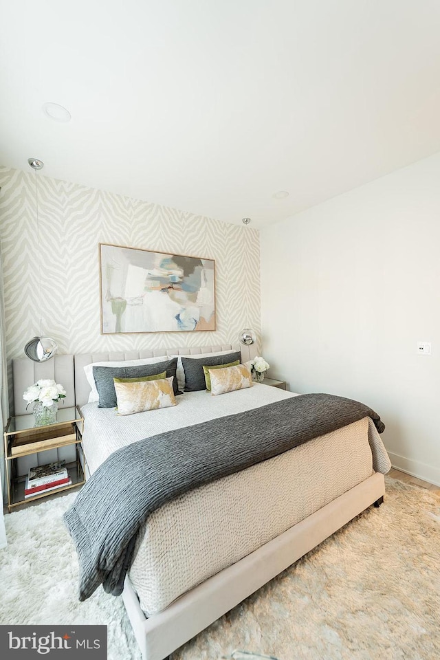 bedroom with carpet floors