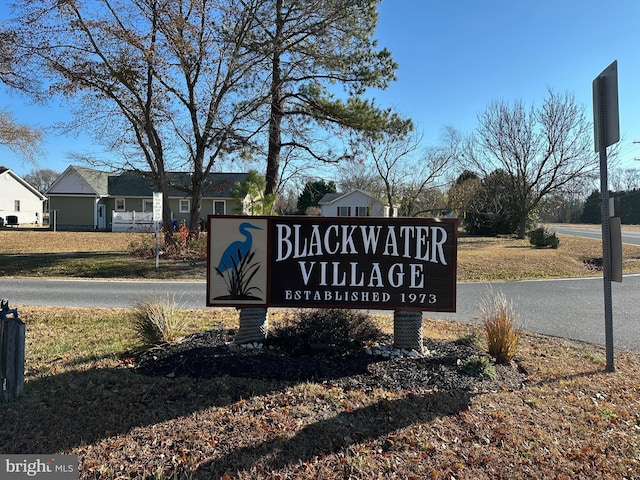 view of community sign