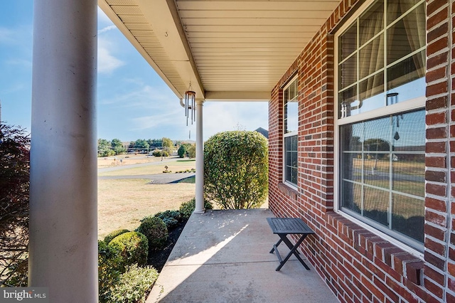 view of patio / terrace featuring covered porch