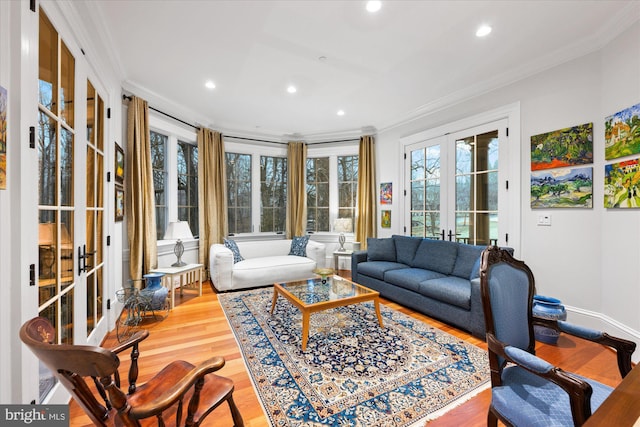 sunroom / solarium with french doors