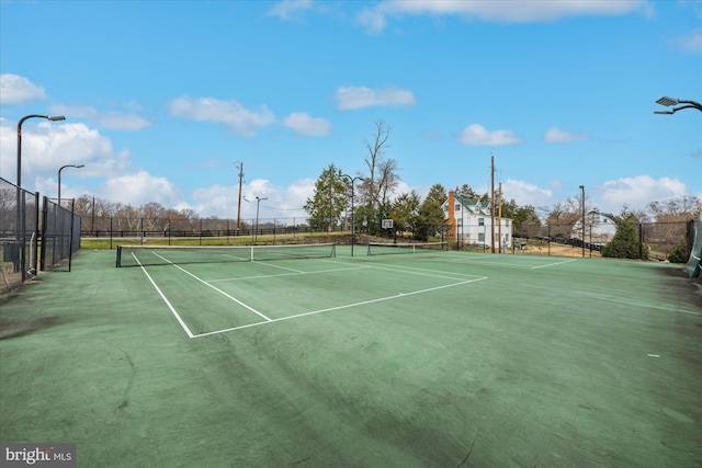 view of sport court