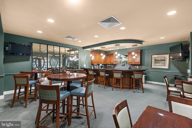 1915 Towne Centre Blvd Unit 502, Annapolis, MD 21401 - dining room featuring recessed lighting and light colored carpet