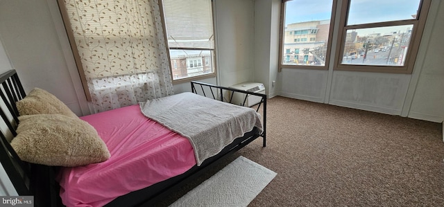 bedroom with carpet floors