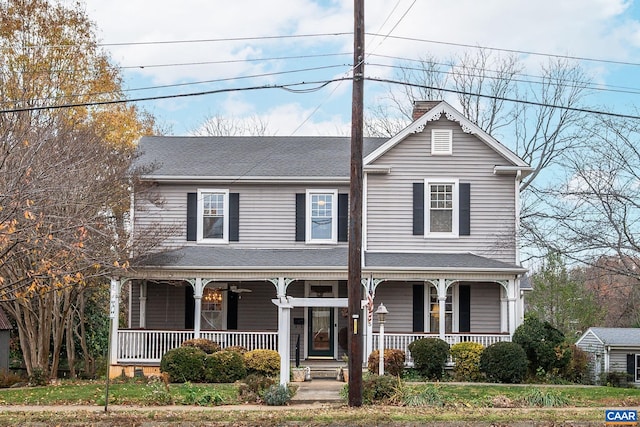 view of front facade featuring a porch