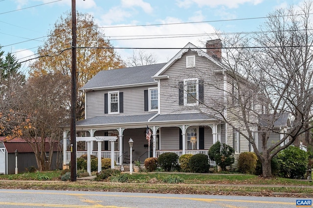 view of front of property with a porch