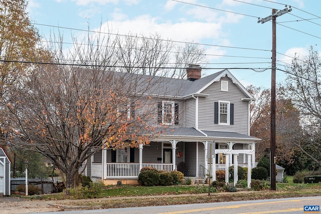 view of front facade with covered porch