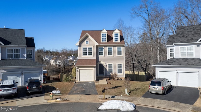 front of property featuring a garage