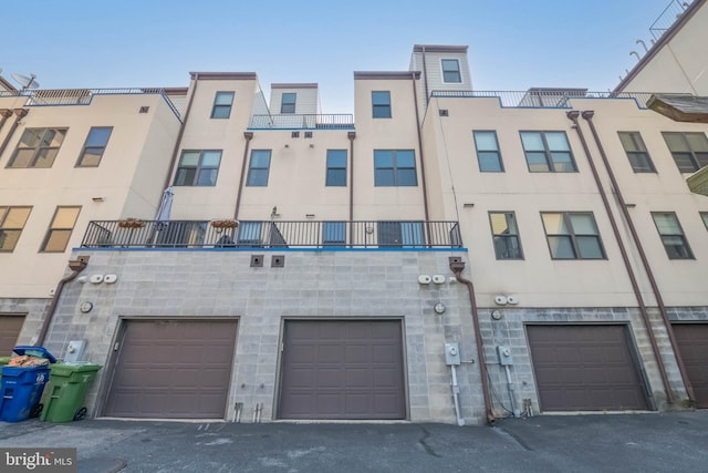 view of property with a garage