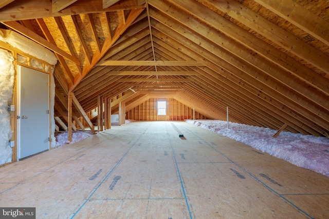 view of attic