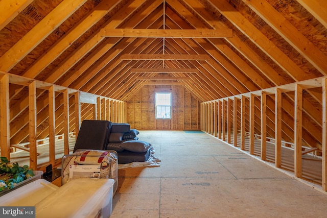 view of attic